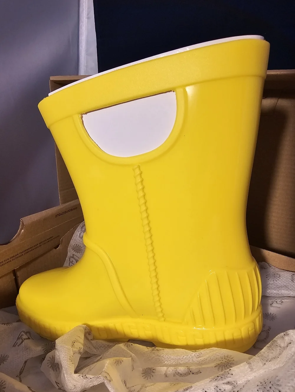 UGG Drizlita Kids' Yellow Rain Boots Brand NEW SZ 12